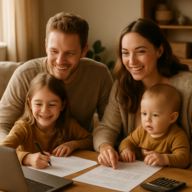 Nederlandse familie plant gezinsuitbreiding en financiële toekomst samen aan tafel