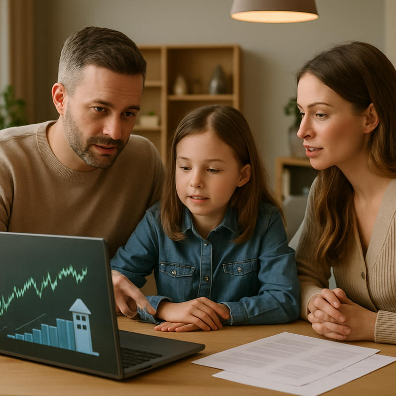 Nederlandse familie bespreekt hybride investeren met vastgoed en aandelen aan tafel