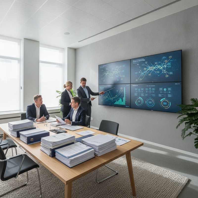 Modern bank office interior representing financial compliance and regulatory oversight in Dutch banking